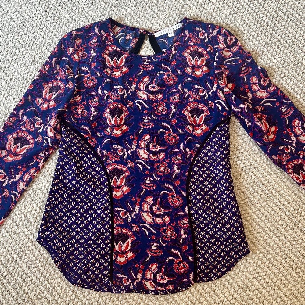 Veronica Beard Silk Blouse, Size 2